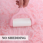 duduta Pink Soft Fluffy Rug 5x8 ft, Shag Fuzzy Plush Rectangle Carpet for Bedroom Nursery Living Room Home Decor