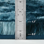 Shag Area Rug, 4 X 6 Tie-Dyed Plush Fuzzy Rugs for Living Room, Ultra Soft Fluffy Furry Rug for Bedroom, Indoor Carpet Nursery Rugs for Kids Room Home Decor, Peacock Blue