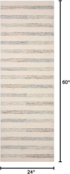 Loloi Chris Loves Julia Chris Collection CHR-05 Ivory/Slate 2'-0'' x 5'-0'', .50" Pile Height, Accent Rug