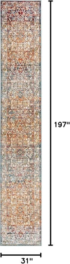 Unique Loom Isabella Collection Area Rug - Adjani (2' 7" x 16' 5" Runner, Multi/ Beige)