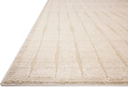 Loloi Chris Loves Julia Calvin Collection CLV-02 Ivory/Oatmeal 2'-3" x 3'-10" Accent Rug Checkered Neutral Soft Living Room Bedroom Carpet