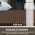KOZYFLY Runners for Hallways 2x10 ft Washable Kitchen Runner Non Slip Rubber Backed Hallway Rugs Cotton Entryway Runner Rug Floor Carpet for Indoor Hall, Backdoor, Kitchen, Reddish Brown/Coffee