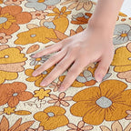 Erosebridal Hippie Flower Bath Mat Groovy Birthday Decorations Non Slip Bath Rugs Cute Rainbow Floral Super Cozy Bathroom Rug 16x24 for Girls Women Bedroom Decor Retro 70s Theme Bathroom Accessories