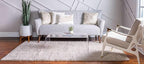 Unique Loom Davos Shag Collection Area Rug - Solid (3' 3" x 5' 3" Rectangle, Linen)