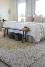 SAFAVIEH Area Rug 3x5 - Natura Collection - Beige, Handmade Wool Blend, Textured Design, Ideal for Living Room, Bedroom, Dining Space (NAT620B)