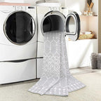 Lahome Moroccan Rugs for Entryway 2x3 Small Non-Slip Kitchen Rug Throw Lightweight Area Rugs for Bedroom Gray Vintage Print Distressed Bath Mat Floor Indoor Doormat Carpet for Laundry Living Room