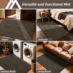 COSY HOMEER-Dirt-Trapper-Door-Mat 32"x48" Non-Slip Entryway Rugs,Washable Welcome Mat,Absorbent Entrance Mats,Low Pile Dog Door Mats for Front Back Doomats and Wet Shoes,Brown