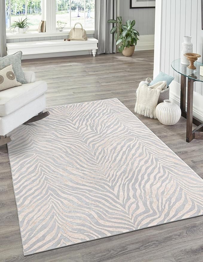 Unique Loom Finsbury Collection Area Rug - Meghan (9' x 12' 2" Rectangle, Gray and Ivory)