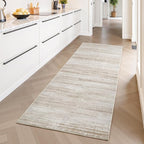 PADOOR Modern Abstract Runner Rug - 2x6 Washable Hallway Rugs, Ultra Soft Non-Slip Low Pile Floor Rugs for Hallway Entryway Kitchen Bedroom Bedside Laundry Room Black