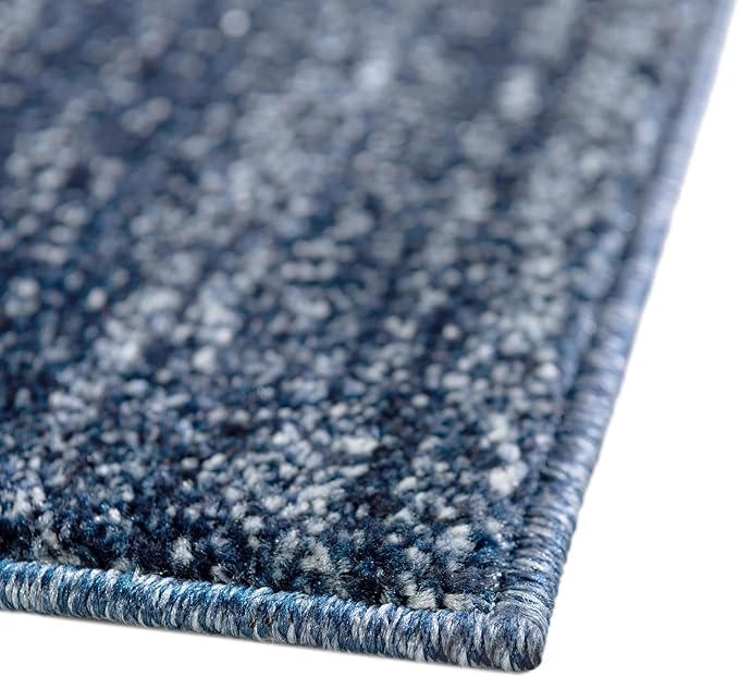 Rugs.com Angelica Collection Rug – 10' x 13' Navy Blue Medium Rug Perfect for Living Rooms, Large Dining Rooms, Open Floorplans