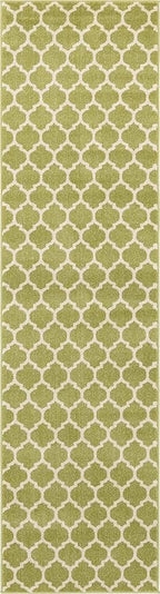 Rugs.com Lattice Collection Rug – 10 Ft Runner Light Green Medium Rug Perfect for Hallways, Entryways