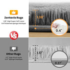 Zentavio Area Rugs for Living Room Grey Rugs for Bedroom Large Big 9x12 Carpet Fluffy Furry Soft Shag Aesthetic Plush High Pile Gray Rug for Nursery Kids Room Dorm