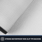 PURRUGS Dirt Trapper Door Mat 34" x 60", Non-Slip/Skid Machine Washable Entryway Rug, Shoes Scraper, Throw Rug, Super Absorbent Area Rug for Muddy Wet Shoes and Paws, Bluish Grey & Charcoal
