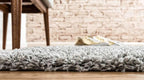 Unique Loom Solid Shag Collection Area Rug (2' 6" x 13' 1" Runner, Cloud Gray)