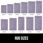 GORILLA GRIP Bath Rug Mat 36x24 Thick Soft Absorbent Chenille, Quick Dry Microfiber Mats, Rubber Backing Washable Shower Floor Rugs, Bathmat Runner Bathroom Home Decor Accessories Light Purple