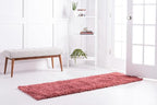 Unique Loom Davos Shag Collection Area Rug - Solid (2' 7" x 16' 5" Runner, Poppy)