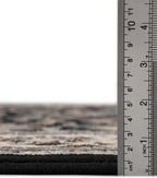 Unique Loom Sialk Hill Collection Area Rug - Washington (3' 3" Round Black/Gray)
