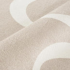 Abani Deco Collection Area Rug - Beige Modern Abstract Ribbon Design - 6' x 9' - for Living Room, Bedroom & Office