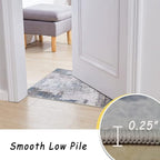vivorug Round Rug 4ft Abstract Round Area Rug Non-Slip Indoor Carpet for Living Room Bedroom Entryway, Stain Resistant Home Decor Circle Rug, Grey/Navy