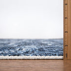 Bloom Rugs Washable Non-Slip 2' x 3' Rug - Blue Traditional Oriental Area Rug for Living Room, Bedroom, Dining Room, and Kitchen - Exact Size: 2' x 3'