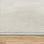 Paco Home Modern Area Rug with Minimalist Arched Lines in Neutral Cream, Size: 6'7" x 9'2"