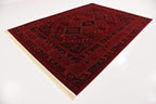 Unique Loom Tekke Collection Area Rug - Sheibani (7' 1" x 10' Rectangle, Red/ Black)