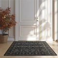 Area Rug Non Slip Machine Washable Ultra Soft Living Room/Bedroom/Kitchen/Outdoor/Classroom Black Grey, 2'×3'