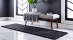 Unique Loom Solo Collection Area Rug - Calabasas (2' 2" x 13' Runner, Charcoal/ Black)