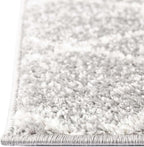 Unique Loom Trellis Frieze Collection Area Rug - Geometric (6' 1" x 9', Light Gray/ Ivory)