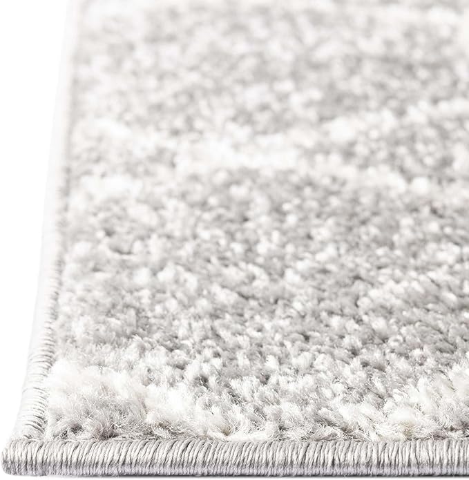 Unique Loom Trellis Frieze Collection Area Rug - Geometric (6' 1" x 9', Light Gray/ Ivory)