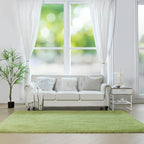 duduta Green Soft Fluffy Rug 5x8 ft, Shag Fuzzy Plush Rectangle Carpet for Bedroom Nursery Living Room Home Decor