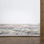 Bloom Rugs Washable Non-Slip 2x3 Rug - Coral Pink/Ocean Blue Traditional Oriental Area Rug for Living Room, Bedroom, Dining Room, and Kitchen - Exact Size: 2' x 3'