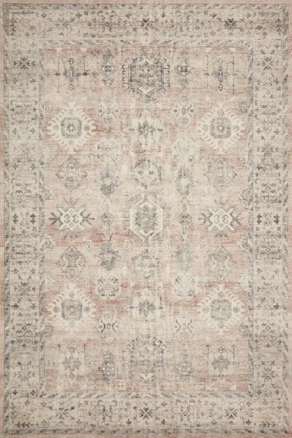 Loloi Hathaway Collection HTH-03 Java/Multi 9'-0" x 12'-0", .25" Thick Area Rug, Soft, Durable, Printed, Modern, Low Pile, Non-Shedding, Easy Clean, Living Room Rug