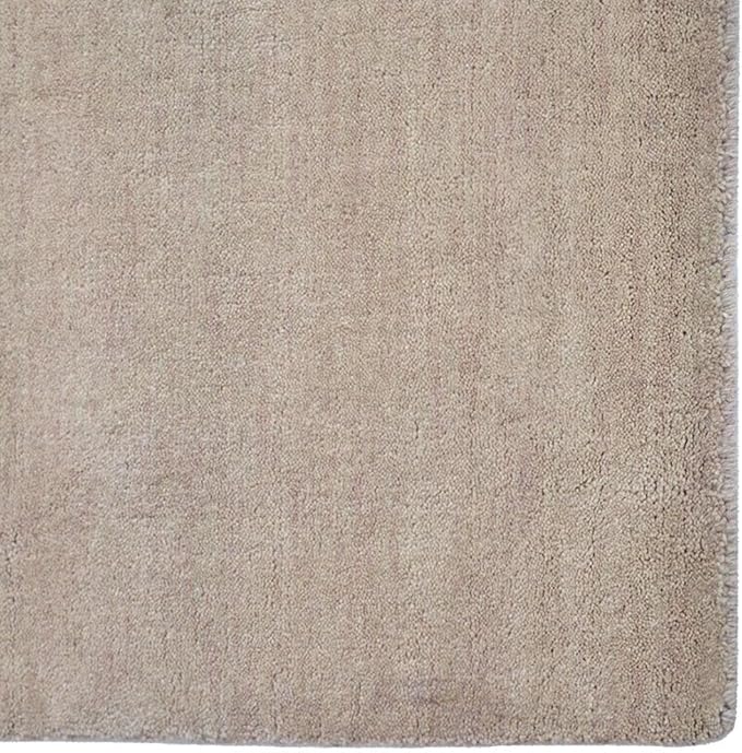 Hand Knotted Loom Wool ECO-Friendly Area Rugs - 5'7''x7'10'', Rectangle, Beige Color, Solid Plain Design, High Pile Thick Handmade Anti Skid Rugs for Living Room (L00111)