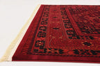 Unique Loom Tekke Collection Area Rug - Sheibani (7' 1" x 10' Rectangle, Red/ Black)