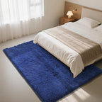 Blue Fluffy Rug Shaggy Area Rug, 8x10 Area Rugs for Girls Bedroom, Big Soft Shaggy Bedside Non-Slip Plush Dorm Nursery Kids Carpet Home Decor Aesthetic