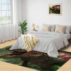 Dinosaurs Rugs for Bedroom - 4x6 Area Rug - 3D Dinosaurs Rugs for Living Room, Forest Animals Rug, Non-Slip Washable Home Decor Carpet