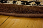 Unique Loom Sialk Hill Collection Area Rug - Washington (7' 10" Round Brown/Black)