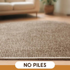 LBRO2M Easy Jute Solid Area Rug 5X7 Washable Rugs for Living Room Bedroom Natural Jute Look Indoor Outdoor Rug Durable, Solid Non Shedding Eco Friendly (5X7 Natural)