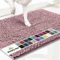 Muddy Mat® | Super Absorbent Door Mat Indoor, Microfiber Quick Dry Chenille Entryway Rug, Non-Slip Front Door Mat, Indoor Mats for Entryway, Machine Washable Pet Rug, Pink 36"x60"