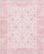 LIVEBOX Pink Area Rug 6x9, Vintage Living Room Rug Machine Washable Area Rugs, Pink Rugs for Bedroom Girls, Indoor Carpet for Dining Room Nursery Dorm Home Decor