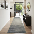 Joydeco 2x6 Runner Rug for Hallway, Modern Abstract Non-Slip Soft Washable Rugs, Low Pile Carpet for Entryway, Bedroom, Kitchen, Laundry, Beige & White & Dark Gray