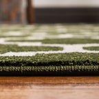 Rugs.com Lattice Collection Rug – 5' x 8' Dark Green Medium Rug Perfect for Bedrooms, Dining Rooms, Living Rooms