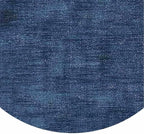 Hand Knotted Loom Wool ECO-Friendly Area Rugs - 8'x8', Round, Blue Color, Solid Plain Design, High Pile Thick Handmade Anti Skid Area Rugs for Living Room, Bed Room (L00111)