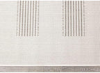 6x9 Rug with Modern Striped Pattern, Stylish Neutral Area Rug in Beige and Cream, Durable Low Pile Decorative Carpet for Living, Dining, or Bedroom