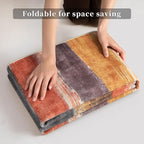 Ciicool Modern Abstract Area Rug 2x3 Washable Small Entryway Rug, Non-Slip Low Pile Throw Rugs, Foldable Kitchen Bathroom Rugs, Red Yellow Grey Floor Carpet for Entrance Bedroom Indoor Doormat