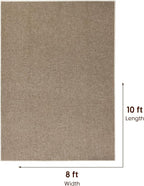 LBRO2M Easy Jute Solid Area Rug 8X10 Washable Rugs for Living Room Bedroom Natural Jute Indoor Outdoor Carpet Durable, Solid Non Shedding Eco Friendly (8X10 Natural)