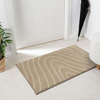 LUXE WEAVERS Modern Geometric Wave Beige 2x3 Area Rug