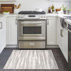 Modern Abstract Entryway Rug Indoor 2x3 Neutral Washable Non-Slip Soft Small Area Rug Light Beige and Grey Kitchen Mat Thin Print Faux Wool Floor Carpet for Entrance Bedroom