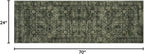 Morebes 2x6 Vintage Washable Dark Green Kitchen Runner Rug Non Slip, Boho Runners for Hallways, Non Shedding Soft Indoor Floor Throw Carpet for Laundry Living Room Bathroom Bedroom